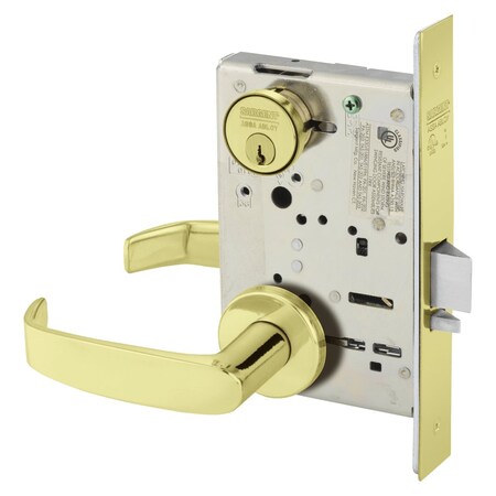 Sargent Grade 1 Office or Entry Mortise Lock, L - Lever, LN - Rose, Field Reversible, Conventional Cylinder, 8205 LNL 3